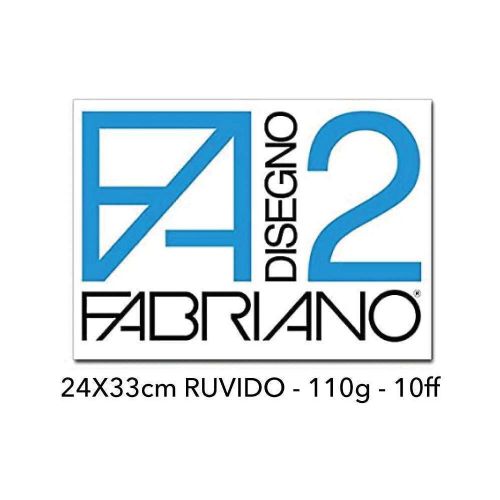 FABRIANO F2 ALBUM 24X33 RUVIDO 110GR 10FG